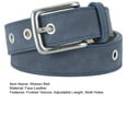 thumbnail image 7 of Eoperou Women Belt Matte Texture Solid Color Pin Buckle Belt Multi Holes Adjustable Length Faux Leather Waistband, 7 of 7