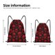 thumbnail image 2 of Fotbe Red Skulls Bolsa Mochila con Cordón Estampada, Bolsa de Gimnasio Deportiva, Bolsa Cinch, Bolsa con Cordón para Hombres y Mujeres-Small, 2 of 6