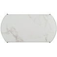 thumbnail image 6 of SAFAVIEH Vickie Glam Wood Coffee Table, White Faux Marble/Black, 6 of 10