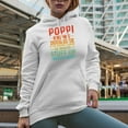 thumbnail image 2 of Poppi Knows Everything, If He Doesn't, He Makes Stuff Really Fast, Funny Grandpa, White Hooded Sweatshirt or Hoodie, Small, 2 of 5