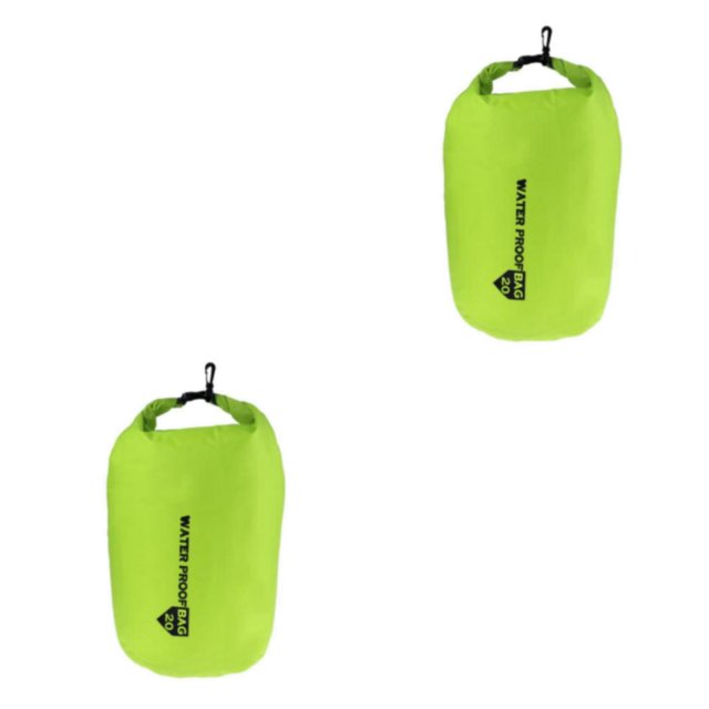 Baohd Sac Étanche Polyvalent Rangement Camping Rafting et Kayak Aventure Vert Clair 20L 2Set