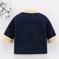 thumbnail image 4 of Mercatoo Toddler Baby Fle𝐞ce Lined Suede Jacket Boys Solid Color Button Up Lapel Outwear Girls Toddler Light Girl Winter Coat 4t, 4 of 4