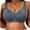 Blue, variant on Womens Front Closure Mastectomy Bra Basics Wireless Post for Silicone Women Breast Forms Prosthesis Bralette Coverage