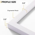 thumbnail image 4 of Vittanly 11x17 Picture Frame, Engineered Wood with Shatter Resistant Plexiglass, Display Pictures 8x12 with Mat or 11x17 without Mat, Photo Frame for Wall Mounting, White, 1 Pack, 4 of 6