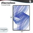 thumbnail image 4 of Stupell Industries Contemporary Blue Lines Flowing In Motion Black Framed Giclee Art, 12 x 18, by Martina Pavlova, 4 of 8