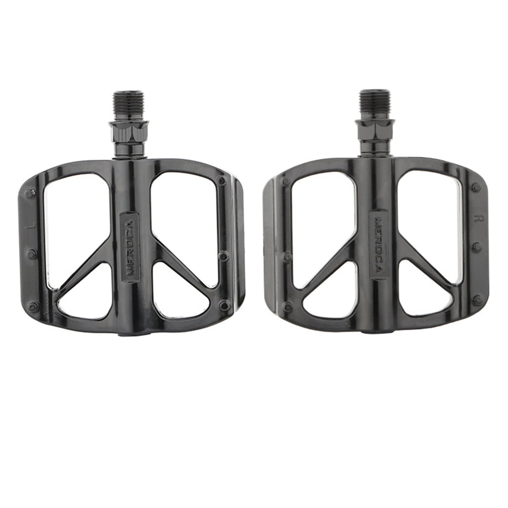 Anti-Slip Bicycle Ball Bearings Pedals Alluminum 9/16" Flat-Platform Footrest 