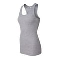 thumbnail image 2 of BELLA + CANVAS Women’s 2X1 Rib Racerback Tank in Athletic Heather XL | 4070, 2 of 5