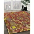 thumbnail image 2 of Ahgly Company Indoor Rectangle Patterned Metallic Gold Area Rugs, 7' x 9', 2 of 6