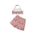 thumbnail image 2 of ITFABS Little Girls Outfit, Hanging Neck Midriff-baring Tops, Shorts, 2 of 10