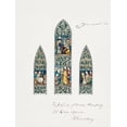 thumbnail image 2 of Burne–Jones, Edward 12x14 White Modern Wood Framed Museum Art Print Titled - Design for Stained Glass-Southeast Window Nave-Paisley Abbey-Scotland, 2 of 4