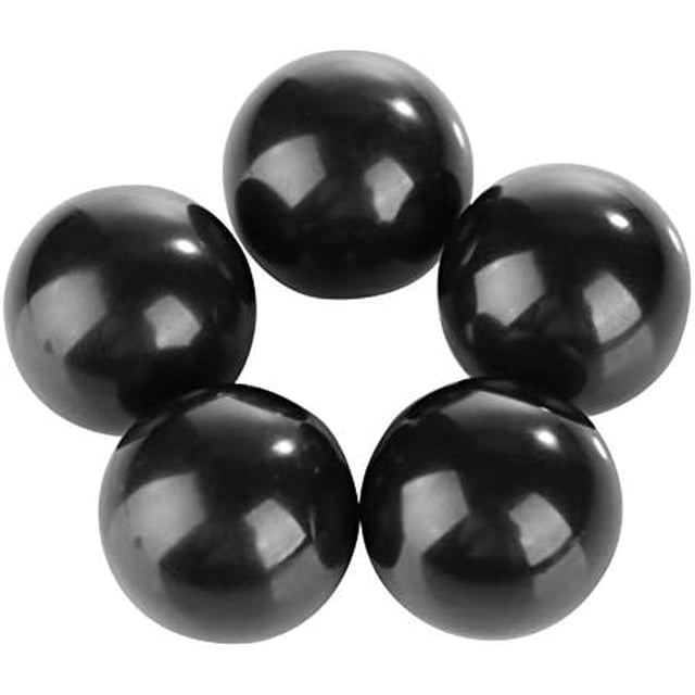 Jinsinto 5pcs Bakelite Ball Knob, Black Round Handle Gear Shift Ball Knob with M6 Thread Copper Insert