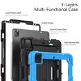 thumbnail image 6 of Case for iPad Pro 12.9 2022/2021/2020/2018 6th/5th/4th/3rd Gen with Screen Protector, 360 Degree Rotating Kickstand Hand Strap Shockproof Cover with Shoulder Strap, Sky Blue, 6 of 7