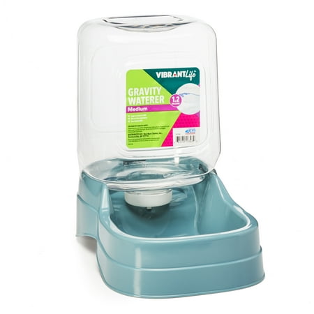 Vibrant Life Gravity Pet Waterer, Medium, 1.2 Gal
