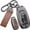Metal Leather Keychain-brown, variant on Key Fob Cover Compatible with Hyundai Palisade Elantra Kona Santa Fe Veloster Accent 2020-2023 3-5 Button Keychain Case Holder Protector