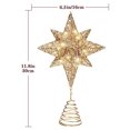 thumbnail image 2 of Christmas Star Tree Topper Estrella Geométrica 3D Luces LED Decorativas Funciona Con Pilas Hermosa Iluminación De Estrellas Con Base Elástica Para Vacaciones De Navidad ANGGREK Otros, 2 of 7
