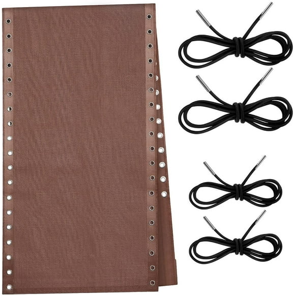 LLC Chair Repair Kit - Replacement Fabric with Cord for Anti Gravity Lounge Chair, Outdoor Recliner, Lawn, Pool Sling Chair (Brown)