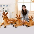 thumbnail image 6 of Hesroicy Sika Deer Plush Doll Soft Cute Simulated Animal Plushie Photo Props Sofa Ornament PP Cotton Stuffed Animal Pillow Deer Plush Toy Activity Gift, 6 of 7