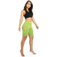 thumbnail image 3 of LMB Biker Shorts for Women with Pockets, High Slimming Waist, Green Tea Plus, 3 of 5