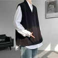 thumbnail image 4 of YLSDY Sweater Vests for Men Fashion Y2k Side Button Sleeveless V Neck Vest Relaxed Fit Plus Size Knit Waistcoat Mens Clothes Black M, 4 of 4