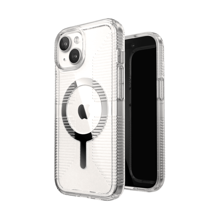 Speck Gem Grip Case Shock-Resistant Slim for iPhone 15/14, Clear