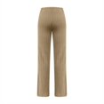 thumbnail image 7 of Ribbed Pants for Women, Audhol Women's Elastic Slim Fit Pants Sports Leisure Solid Color Brushed Strip Pocket Casual Pants Knit Pants for Women Khaki XL, 7 of 7