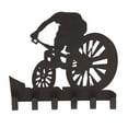 thumbnail image 1 of Mountain Bike Gear Rack, Hanging Rack, Metal Wall Decoration for Key, Coat, Hat and Bag Storage Black Powder Coating Clothing Hook, 1 of 4