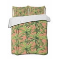 thumbnail image 2 of Palm Tree Tropical Queen Size Down Alternative Comforter, Lightweight Comforter Quilt Bedding Set with Pillow Shams Pink Summer Green Botanical All Seasons Bed Comforter Duvet Insert 90"x96", 2 of 7