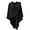 1-black, variant on PULI Womens Large Cross Front Poncho Sweater Wrap Topper Knitted Elegant Shawls Cape for Fall Winter Black