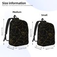 thumbnail image 3 of Bixox Golden Spider Web Printing Canvas Backpack Lightweight Casual Travel Backpack School Backpack Fits 15.6 Inch Notebook, 3 of 5