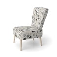 thumbnail image 3 of Designart Chaise d'Appoint "Dark Elegance In Floral Merge" Noire - Fauteuil de Cottage pour Chambre, 3 of 7
