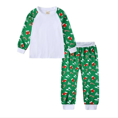 

NECHOLOGY Christmas Pajamas Family And Dog Kids Toddler Christmas Family Pajamas Family Set Matching Christmas Bear Suit Green 3.5 Years