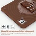 thumbnail image 5 of for iPad Pro 13" 2024 Tablet Case, Durable Sturdy Protection Case with Rotation Stand, Portable Hand Strap and Shoulder Strap Pencil Holder, Heavy Duty Shockproof Anti-Drop Cover, Chocolate, 5 of 20