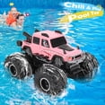 thumbnail image 2 of 2.4GHZ RC Monster Truck Pink All-Terrain Off-Road Toy for Kids, 2 of 8