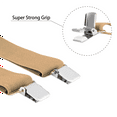 thumbnail image 2 of Buyless Fashion Suspenders for Men - 48" Elastic Adjustable Straps 1 1/4" - X Back - 5114-Tan, 2 of 6