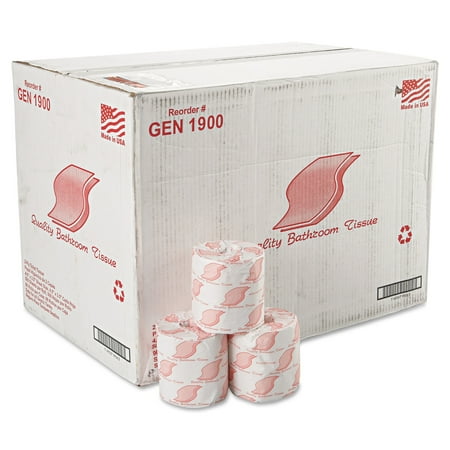 1 Ply Standard Roll - GEN Wrapped Standard 2-Ply Bathroom Tissue, 500 sheets, 96 rolls