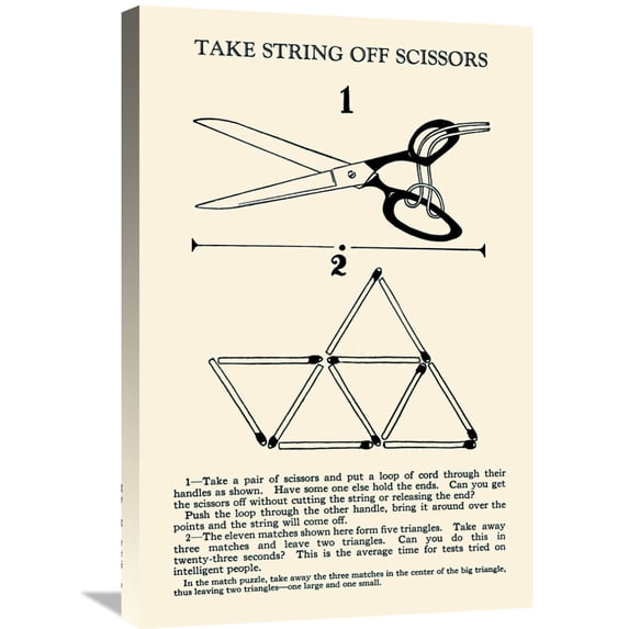 Global Gallery Retromagic 'Take String off Scissors' Canvas Wall Art