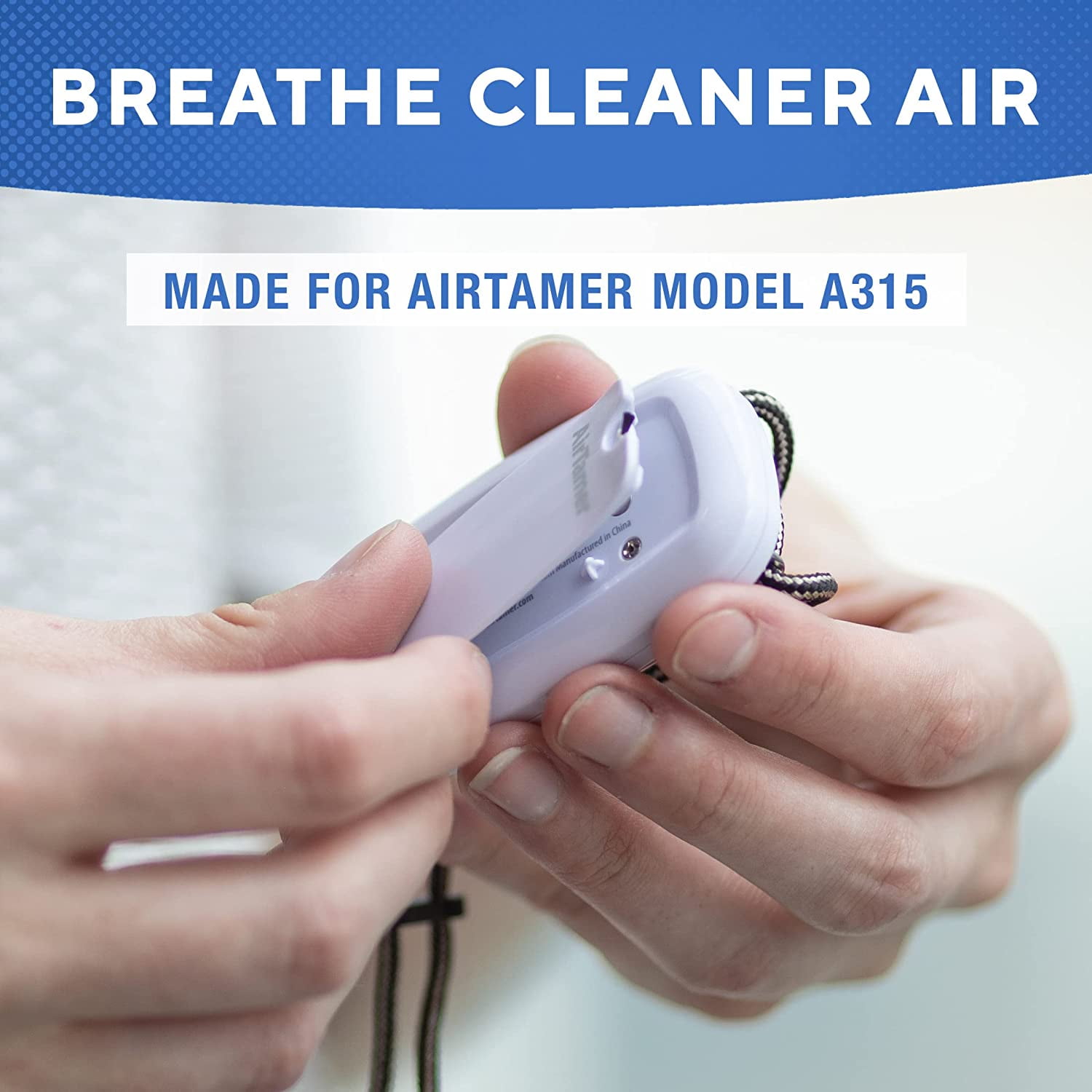 AirTamer Advanced Personal Air Purifier Replacement Negative Ion Emitter Covers - Made for AirTamer Model A315W (White, 2-pack)