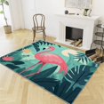 thumbnail image 2 of Tropical Jungle Area Rugs Animal Flamingos Soft Non-Slip Faux Wool Area Rugs, Machine Washable Kids Rug for Boys Girls Bedroom Living Room Dining Room Nursery & Home Office Decor 6 X 9 Ft, 2 of 7