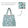 thumbnail image 5 of Wrapables Medium Foldable Tote Nylon Reusable Grocery Bags, Ocean Fun, 5 of 8