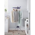 thumbnail image 1 of Clothes Drying Rack, 59.6 Inches High Folding Laundry Drying Rack With 3 Rotatable Arms For Hangers, 4 Legs, Stainless Steel, For 27 Pieces O, 1 of 4