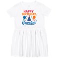 thumbnail image 3 of Inktastic Happy Birthday Grandpa Party Hat Balloons Girls Toddler Dress, 3 of 5