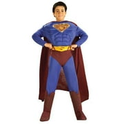 dc comics deluxe fiber optic muscle chest superman child's costume