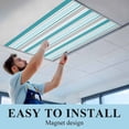 thumbnail image 5 of 3 Pack Minimalist Stripes Fluorescent Light Covers for Ceiling Lights Teal Green Grey Horizontal Stripe Modern Magnetic Ceiling Light Covers Overhead Light Filters for Office Classroom Home, 5 of 9