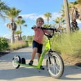 thumbnail image 2 of Aosom Trottinette pour Enfants avec Guidon Ajustable, Freins Doubles, Vert, 2 of 10