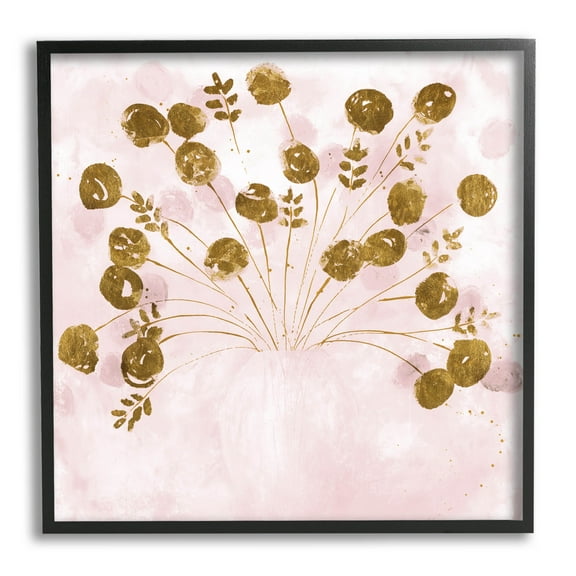 Stupell Industries Pink Floral Bouquet Arrangement Graphic Art Black Framed Art Print Wall Art, Design by Ruth Fromstein