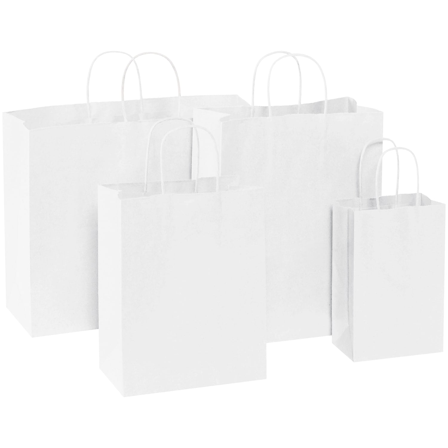 Box Partners Paper Shopping Bags 16" x 6" x 12" White 250/Case BGS108W