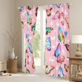 thumbnail image 3 of jejeloiu Flying Butterfly Black Out Curtains,Cute Multicolor Butterflies Curtains Pack of 2 (42x63 Each),Colorful Animals Bedroom Curtains For Girl,Ultra Soft Home Decor, 3 of 6