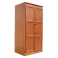 thumbnail image 3 of Concepts in Wood Armoire Wardrobe Closet - 6 ft Tall - Oak, 3 of 11