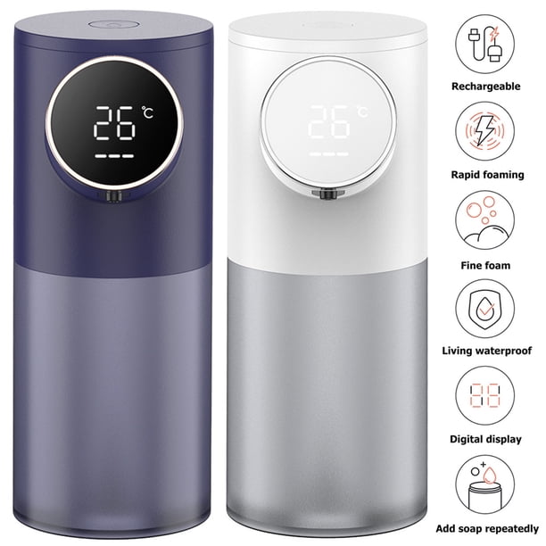 Botellas Y Frascos De Almacenamiento, Dispensador De Jabón Automático Eléctrico A Batería Sin Contacto De Alta Calidad De 320 Ml Con Sensor Infrarrojo Base Impermeable Recargable Para Baño Cocina Muyoka Hogar