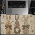 thumbnail image 6 of Rustic Easter Bunny Trio with Bows Diatomite Mouse Pad - Non-Slip Backing Desk Mat with Polka Dot & Heart Accents for a Cozy Farmhouse Spring Office Decor, 6 of 6
